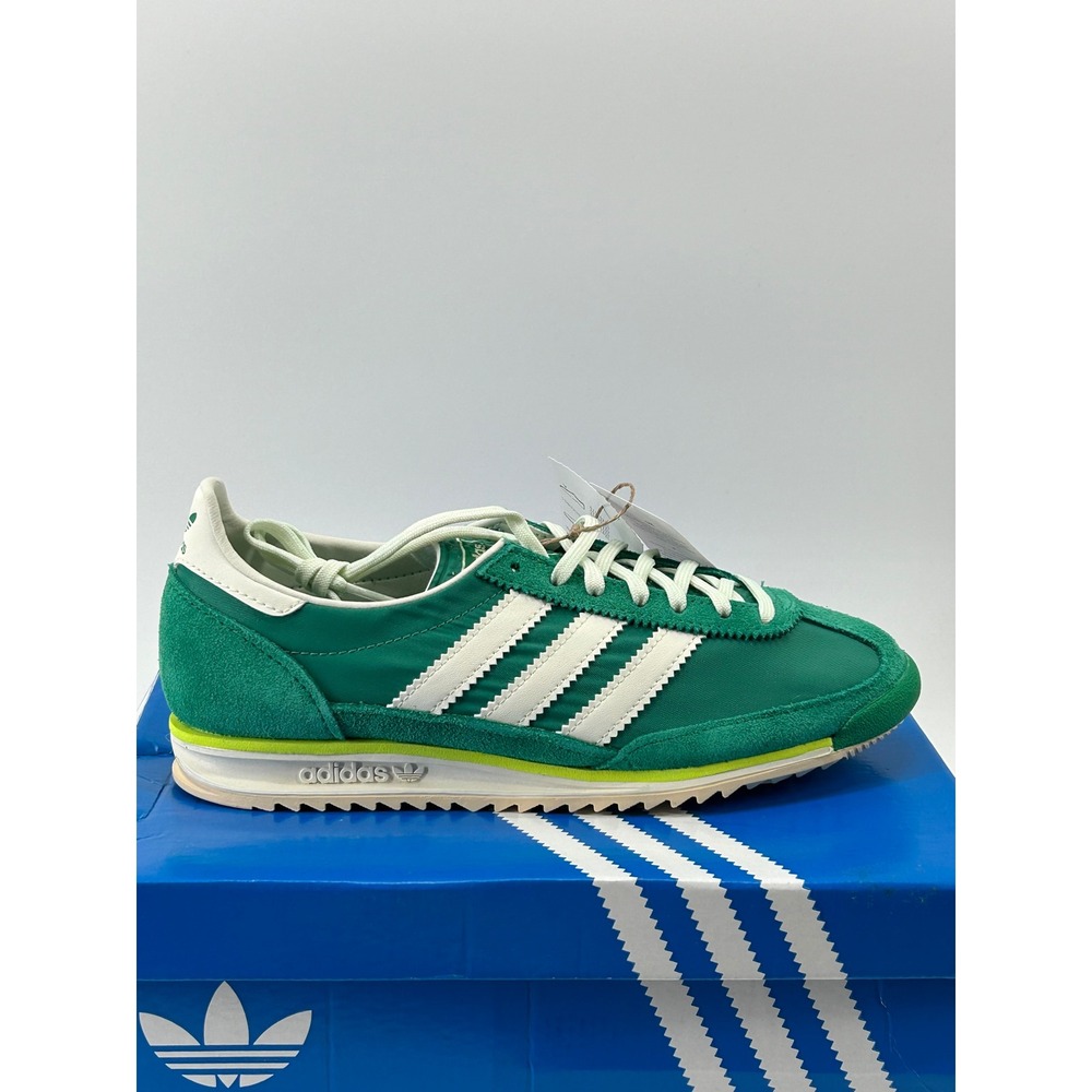 Adidas SL 72 OG W Women Size 7 Green Ivory JQ7397 Retro Suede Nylon New With Box